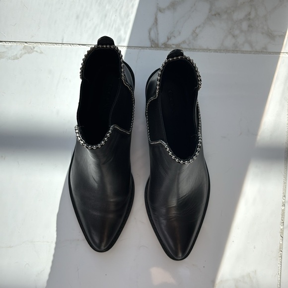 Coach Black Ankle Boots Size 6.5 - Picture 3 of 7